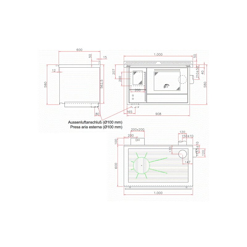 Bausatzherd Greithwald GBÖ 100 - 7 kW