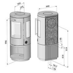 Kaminofen Morsoe 7443 mit Holzfach - 4,3 kW