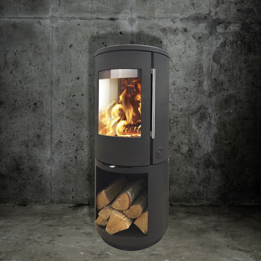 Kaminofen Morsoe 7393 mit hohem Holzfach - 4,3 kW