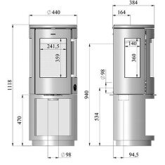 Kaminofen Morsoe 7493 mit Holzfach - 4,3 kW - mit DIBt- Pr&uuml;fung