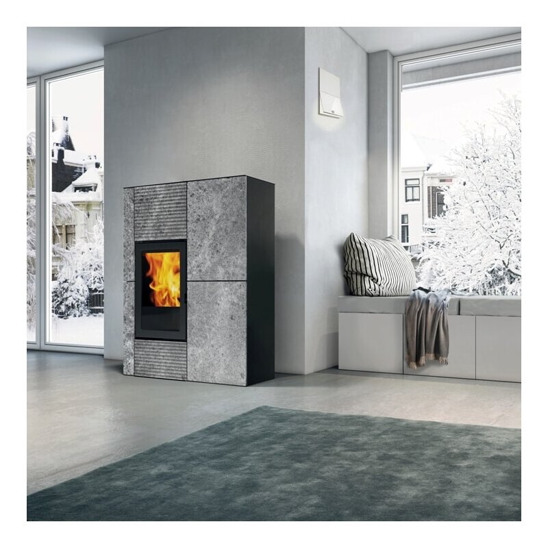 Pelletofen Edilkamin BLADE UP - Naturstein - 12,1 kW
