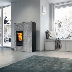 Pelletofen Edilkamin BLADE UP - Naturstein - 12,1 kW