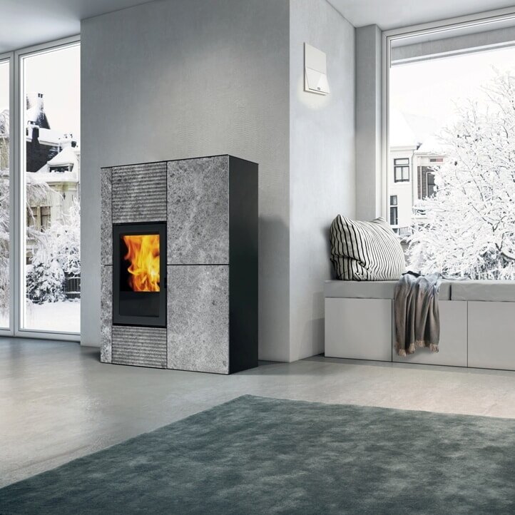 Pelletofen Edilkamin BLADE UP - Naturstein - 12,1 kW