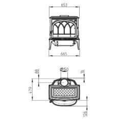 Kaminofen Gussofen Jotul F 400 ECO SD - 7 kW - schwarz...