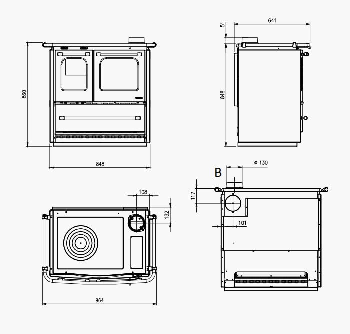 Küchenherd La Nordica Sovrana Easy Evo 2.0 - 7,5 kW