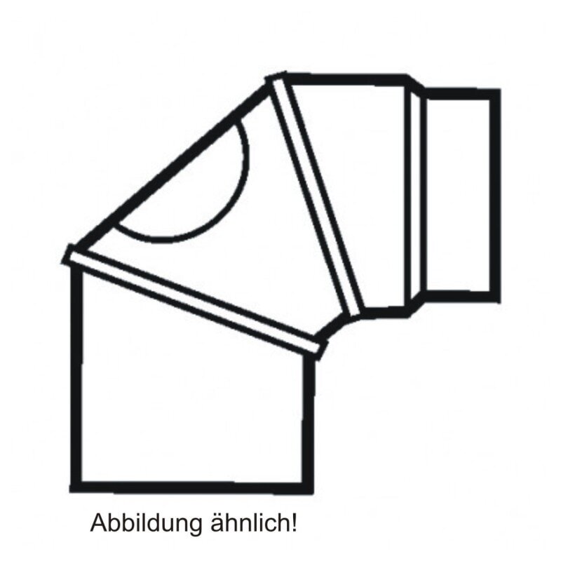 Rauchrohrbogen 90° verstellbar Ø150 x 0,6 mm gebläut