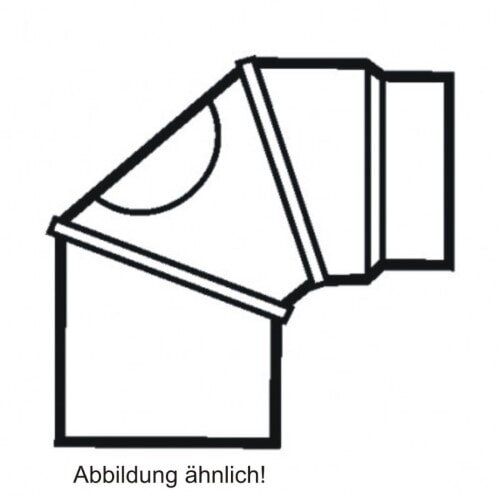 Rauchrohrbogen 90° verstellbar Ø150 x 0,6 mm gebläut