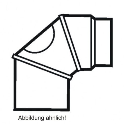 Rauchrohrbogen 90° verstellbar Ø150 x 0,6 mm gebläut