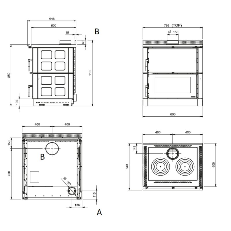 Küchenherd La Nordica Verona XXL Maiolica - 7 kW
