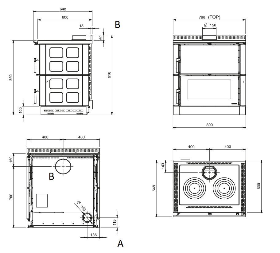 Küchenherd La Nordica Verona XXL Maiolica - 7 kW