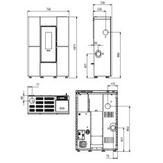 Pelletofen La Nordica Extraflame Marilena Plus AD Crystal (kanalisierbar) - 8 kW