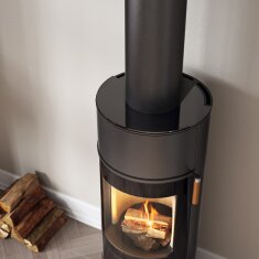 Scan 84 Glastop, Stahleinleger schwarz - Obenabgang