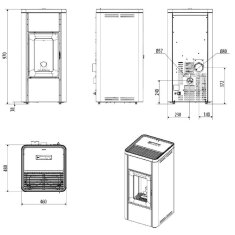 Pelletofen MCZ GHEA Air 6 R S1 (Anschluss hinten) - 6 kW