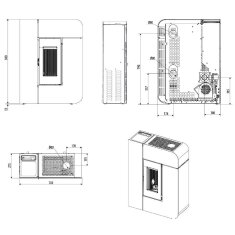 Pelletofen MCZ Alea Air 7 R S1 (Anschluss hinten) - 7 kW