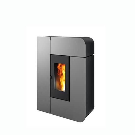 Eckiger Pelletofen MCZ Amy Air - 6 kW, schwarz