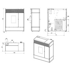 Pelletofen wassergeführt MCZ Aki Hydromatik 24 R M2 (Anschluss hinten) - Maestro+ - 24 kW
