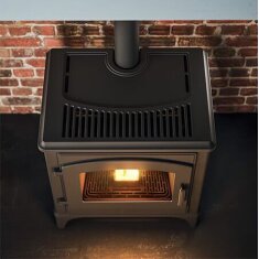 Pelletofen MCZ DECO Air 8 UP M1 (Anschluss oben) - Maestro+- Schwarz - 8 kW