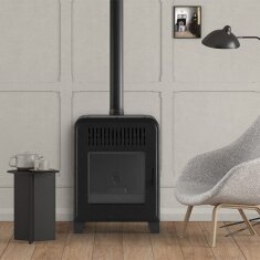 Pelletofen MCZ CUTE Air 8 UP M1 (Anschluss oben) - Maestro+ - Schwarz - 8 kW