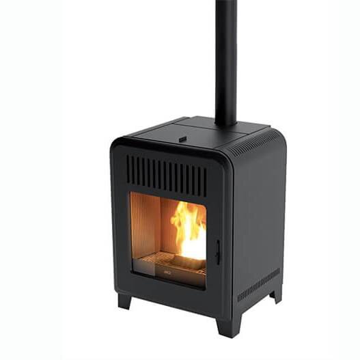 Pelletofen MCZ CUTE Air 8 UP M1 (Anschluss oben) - Maestro+ - Schwarz - 8 kW