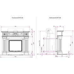 Kamineinsatz Camina N2 - 9 kW - Naturstein Stilkamin