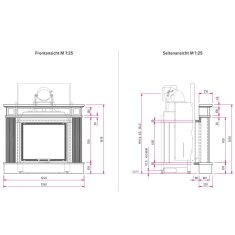 Kamineinsatz Camina N5 - 9 kW - Naturstein Stilkamin
