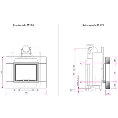 Kamineinsatz Camina N8 - 9 kW - Naturstein Stilkamin