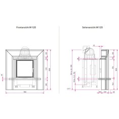 Kamineinsatz Camina N9 - 7 kW - Naturstein Stilkamin