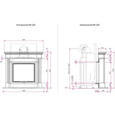 Kamineinsatz Camina N12 - 9 kW - Naturstein Stilkamin