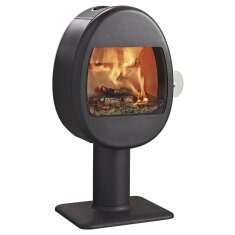 Kaminofen SCAN 66-2 mit Säule (Pedestal) - 5 kW - Schwarz