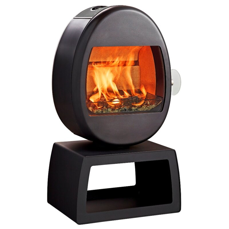 Kaminofen SCAN 66-4 mit eckigem Sockel (Plinth) - 5,2 kW - Schwarz