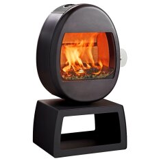 Kaminofen SCAN 66-4 mit eckigem Sockel (Plinth) - 5 kW - Schwarz