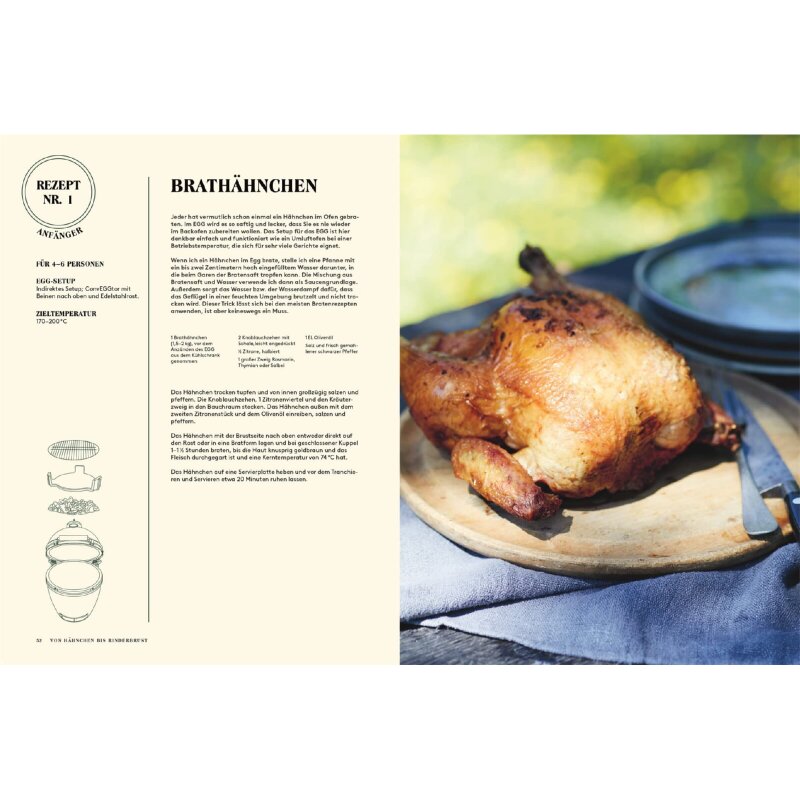 Big Green Egg - Big Green Egg Kochbuch, deutsch, 208 Seiten - James Whetlor