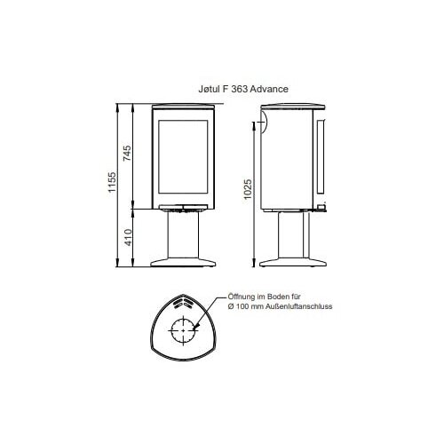 Kaminofen Gussofen Jotul F 361 V2 Advance High Top - schwarz lackiert,  4.455,00 €