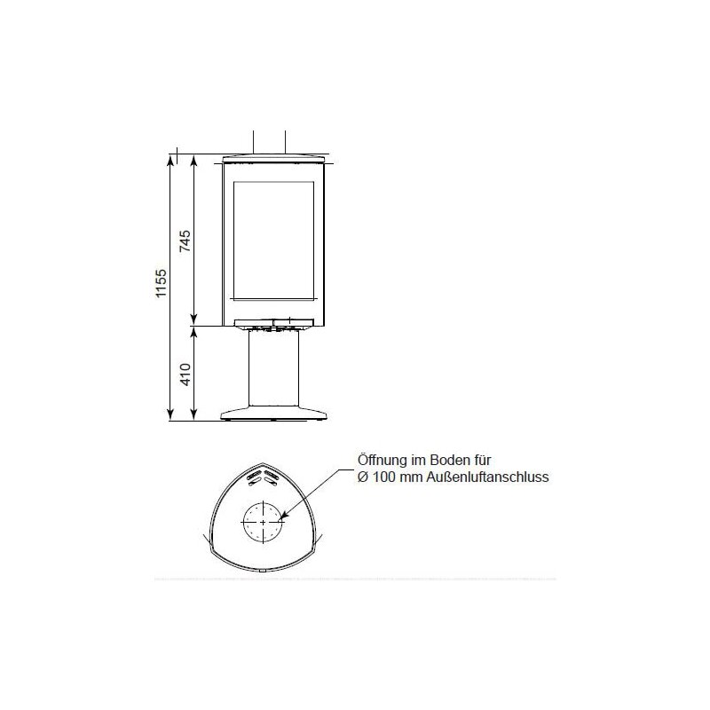 Kaminofen Gussofen Jotul F 363 V2 Advance - 6,5 kW - schwarz lackiert (BP)