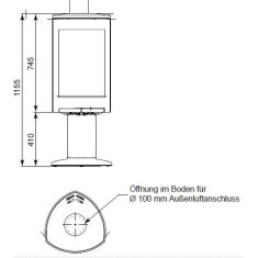 Kaminofen Gussofen Jotul F 363 V2 Advance - 6 kW - schwarz lackiert (BP)