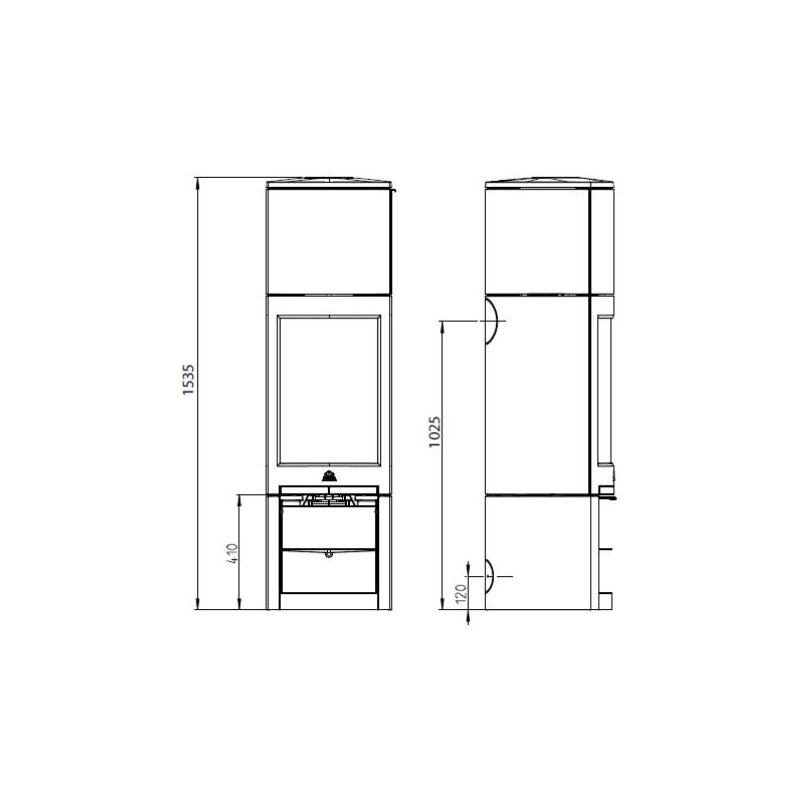 Kaminofen Gussofen Jotul F 368 V2 Advance High Top - 6,5 kW - schwarz lackiert (BP)
