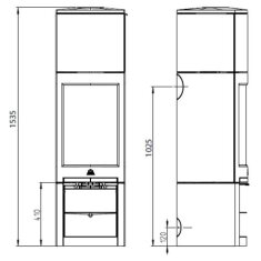Kaminofen Gussofen Jotul F 368 V2 Advance High Top - 6,5 kW - schwarz lackiert (BP)