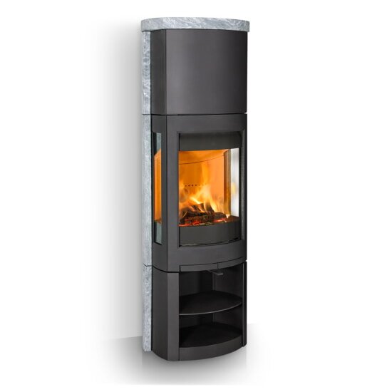 Kaminofen Gussofen Jotul F 377 V2 Advance Hightop - 6,5 kW - Schwarz - Specksteinseiten und Deckplatte