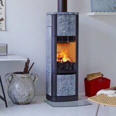 Kaminofen SCAN 65-7 mit Hightop und Specksteinverkleidung...