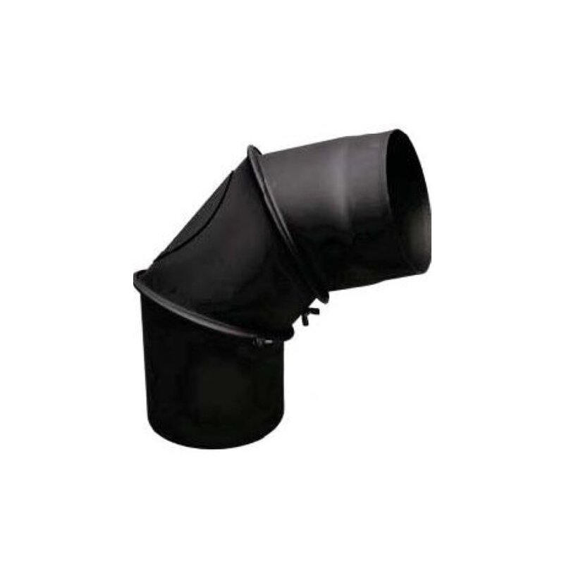 Rauchrohrbogen verstellbar 0-90° Ø200 x 2 mm, Farbe schwarz