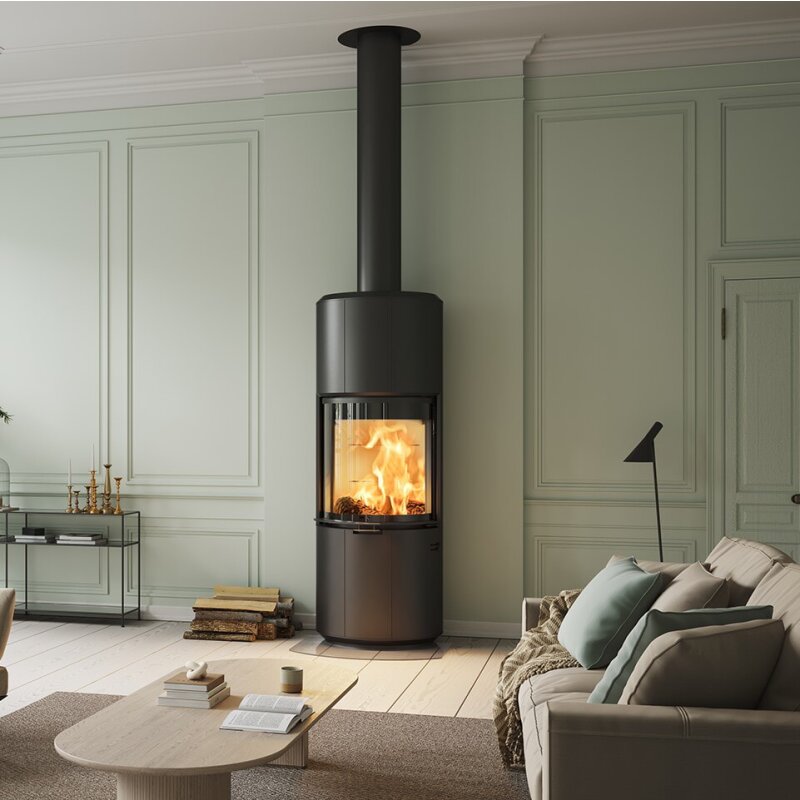 Kaminofen Scan 87-1 freistehend - 11,5 kW - Schwarz