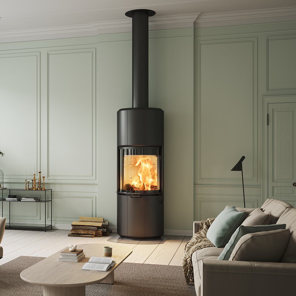 Kaminofen Scan 87-1 freistehend - 11,5 kW - Schwarz