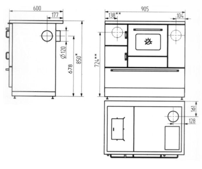 Wamsler Küchenherd K138F - 7 kW