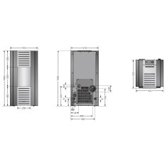 Pelletofen wasserf&uuml;hrend Justus Sirkos Aqua 2.0 - 9,4 kW