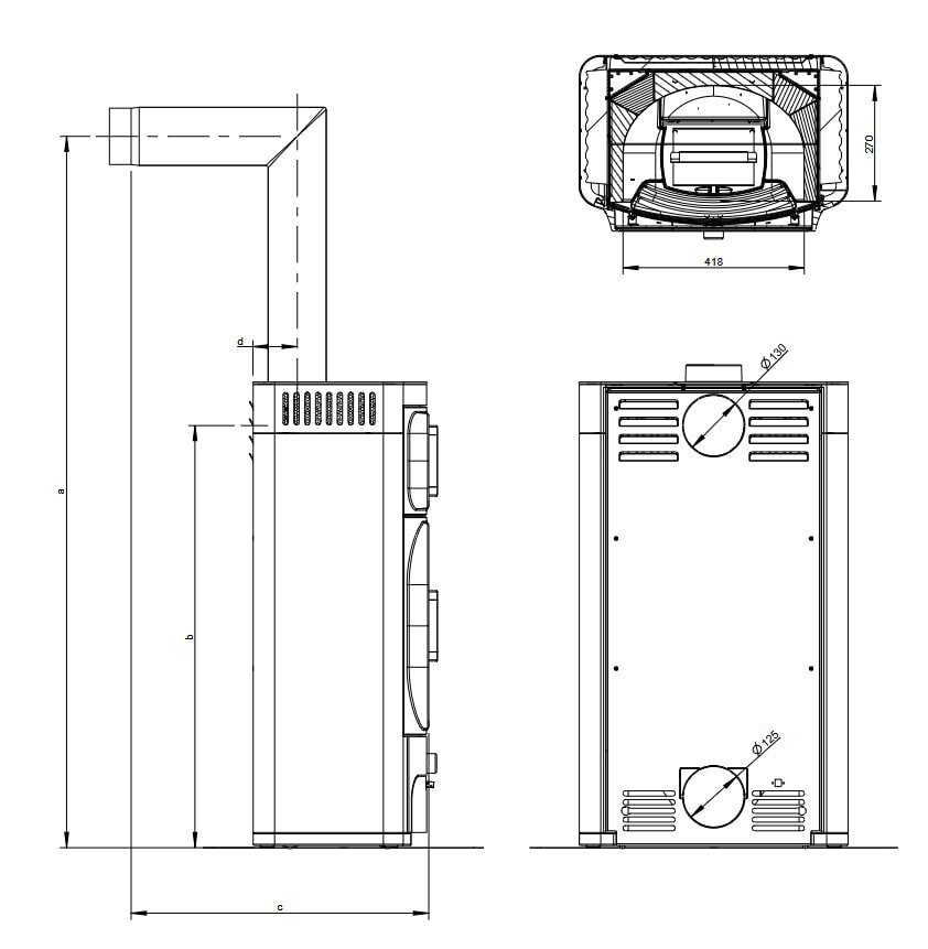Kaminofen Austroflamm Heidi Back 2.0 - 7,5 kW