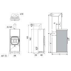 Kaminofen Austroflamm Kylie Xtra 2.0 (Wärmespeicherung) - 7,4 kW