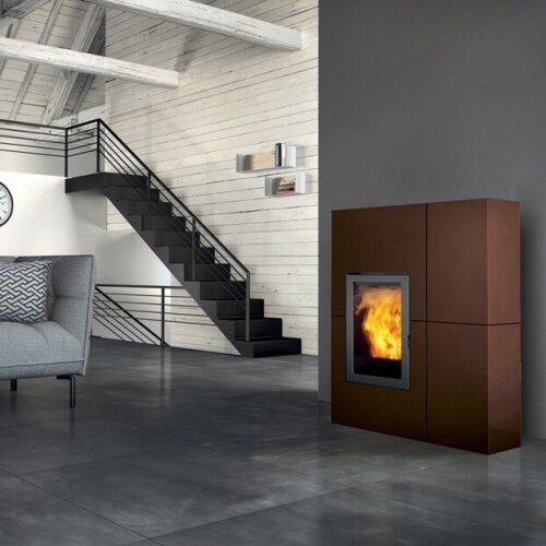 Edilkamin BLADE 12++ Evo - Verkleidung Stahl Bronze