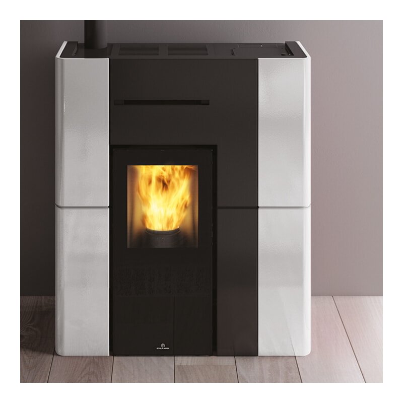 Pelletofen wasserführend Edilkamin BLADE H 15 Evo - Keramik - 14,9 kW