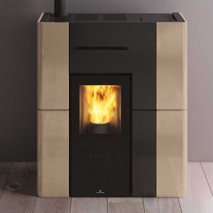 Pelletofen wasserführend Edilkamin BLADE H 15 Evo - Keramik - 14,9 kW
