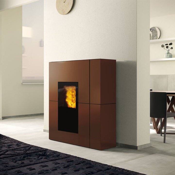 Pelletofen wasserführend Edilkamin BLADE2 H 18 UP - Stahl - 19,2 kW